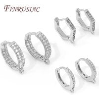 Rhodium-plated Ear Wires,Round Earring Hooks,Earring Fixtures,DIY Women's Earring Jewelry Making Supplies