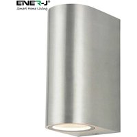 Ener-J Up-Down GU10 Fitting Wall Light Silver Housing