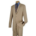 Vinci Men's Wool Feel Executive Suit - Solid Color 2 Piece