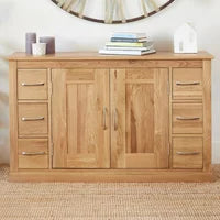 Mobel Oak Sideboard - 2 Door - 6 Drawer