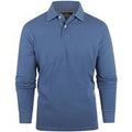 Steppin' Out Longsleeve Polo Piqué Classic Mid Blauw - maat 3XL