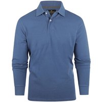 Steppin' Out Longsleeve Polo Piqué Classic Mid Blauw - maat 3XL