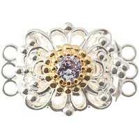 Schließe für Kropfkette 925 Silber Trachtenschmuck flieder