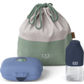 Das Snackset für Kinder - monbento Lunchbox Set Little Foodie blau Infinity