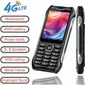 EAOR 336-4G Slim Rugged Phone IP68 Real Three-Proof Feature Phone Big Battery Dual SIM Keypad Phones with Glare Torch Telephone