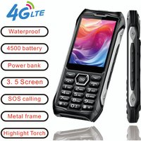 EAOR 336-4G Slim Rugged Phone IP68 Real Three-Proof Feature Phone Big Battery Dual SIM Keypad Phones with Glare Torch Telephone