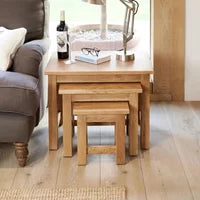 Mobel Oak Nest of Tables