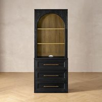 Storage Cabinet with Hutch, Sideboard Buffet Cabinet, Kitchen Pantry Organizer, Coffee Bar Station, Trophy Display Case with Doo