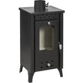 Holzofen mit 7,7 kW, 200m³, bis zu 85m² Heizraum | Farbe: schwarz