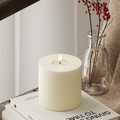 LED-Blockkerzen Ø 10 x 10 cm Creme