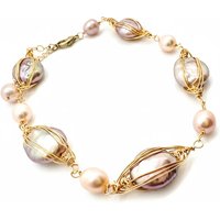 Graduated Pink Baroque Pearl Bracelet