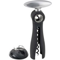 The black Peugeot Salma corkscrew is equipped with a continuous screw system that can open any bottle, with a single smooth movement. The base also operates cleverly as an effective foil cutter. Salma