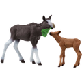 Schleich National Geographic Moose with Calf Figure