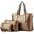 Black Women's 3-Piece Handbag Set - Versatile Fashion Essentials | Wowcher