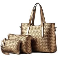 Black Women's 3-Piece Handbag Set - Versatile Fashion Essentials | Wowcher