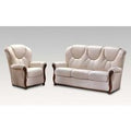 Lucca 3+1+1 Genuine Italian Cream Leather Sofa Suite Offer