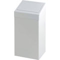 Afvalbak Vepa Bins met pushdeksel 50 liter metaal wit