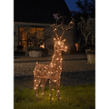 Faux Rattan Light Up Reindeer - Large