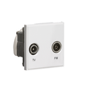 KnightsBridge Diplexed TV /FM DAB Outlet Module 50 x 50mm - White