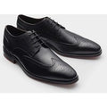 Men's Black Leather Brogue Derby Shoes - Size: 9  - Savile Row Company