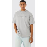 Camiseta Oversize Con Detalle En Relieve, Blanco