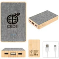 25 Customized 5, 000 mAh Bamboo & rPET Power Bank