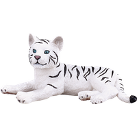White Tiger cub laying down