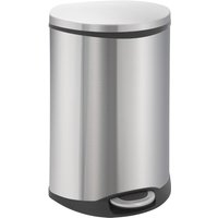 Afvalbak EKO Shell Bin 50 liter Mat RVS | 50 liter | Met pedaal | Gedempt deksel