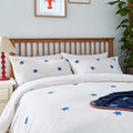 Helena Springfield Long Island Tufted Star Single Duvet Cover SET, Colbalt