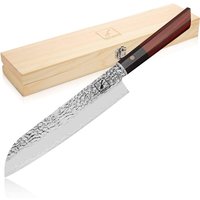 Santoku Knife 8" | AUS10 Hammered Japanese Knife| imarku