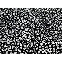 Deadstock Soft Polyester Crepe Fabric Black & White