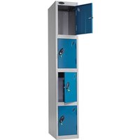 Probe Four-Door Steel Lockers - Nest of 2 - 1780h x 305w x 460d