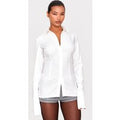 White Woven Fitted Shirt
