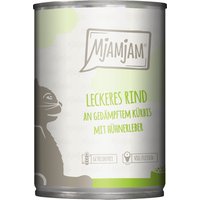 MjAMjAM 6 x 400 g umido gatto - Manzo & Zucca al vapore