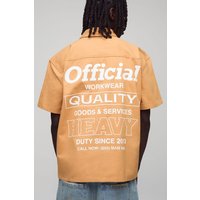 Official Embroidered Back Oversized Short Sleeve Shirt, Amarillo
