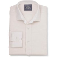 Men's Bertram Cream Linen Made-To-Measure Shirt - Size: One Size  - Savile Row Company