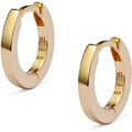 18K Small Edge Hoop Earrings