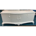 Casa Padrino Luxus Barock Massivholz Sideboard Hochglanz WeiÃ - Handgefertigter Massivholz Schrank mit 4 TÃ¼ren - Luxus Barock MÃ¶bel - Wohnzimmer MÃ¶bel im Barockstil - Barock Einrichtung