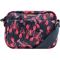 Weird Fish Corrie Printed Cross Body Bag Mid Navy Size ONE