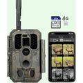 4G LTE Caméra de chasse 48MP 1296P avec carte SIM et 32GB SDCard Nocturne No Glow Invisible Infrarouge Détecteur de Mouvement | A390G Rouge