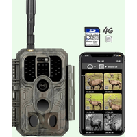 4G LTE Caméra de chasse 48MP 1296P avec carte SIM et 32GB SDCard Nocturne No Glow Invisible Infrarouge Détecteur de Mouvement | A390G Rouge