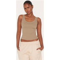 Coffee Contour Rib Scoop Vest Top