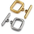4sets Stainless Steel OT Toggle Clasp Rectangle OT Connectors for Jewelry Making DIY Necklace Bracelets Hooks Supplies