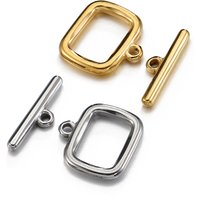4sets Stainless Steel OT Toggle Clasp Rectangle OT Connectors for Jewelry Making DIY Necklace Bracelets Hooks Supplies