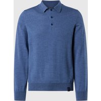 North Sails - Maglione polo in lana merinoNorth SailsChina blue melange3XL