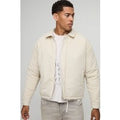 Boxy Fit Peached Crinkle Nylon Coach Jacket, Beige