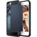 VOFOLEN iPhone 5S - Wallet Card Slot Cover Case Hoesje Business Blauw