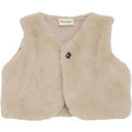 Minymo Gilet Faux Fur - Smoke Gray - Maat 68
