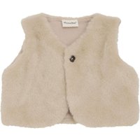 Minymo Gilet Faux Fur - Smoke Gray - Maat 68