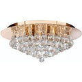 Searchlight 3406-6GO Hanna 6 Light Flush Ceiling Crystal Light